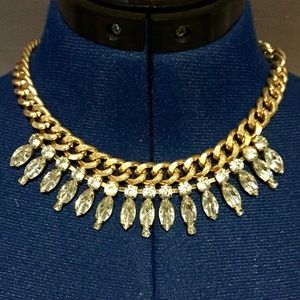 The Limited Gold & Rhinestone Necklace